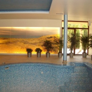 Фотопленка на стене в бассейн